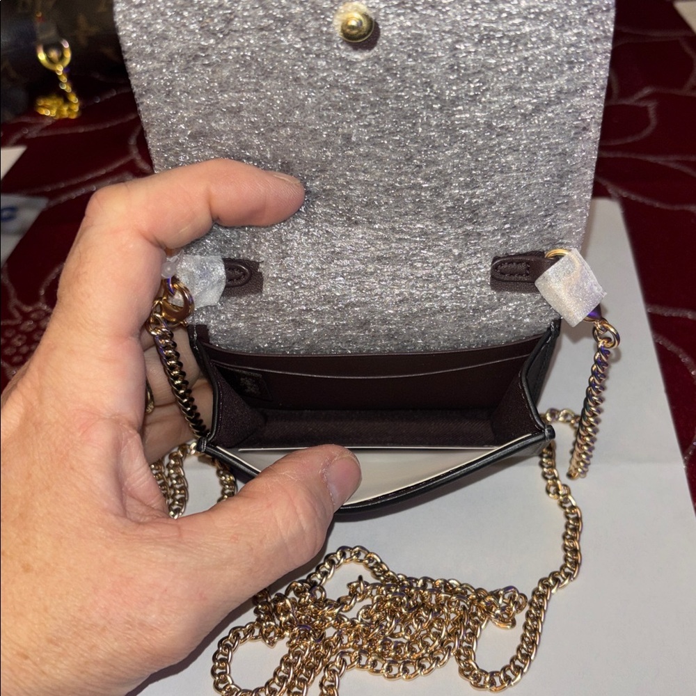 Coach Black Red Cherry Mini Wallet On Chain limited edition NO labubu included - Picture 4 of 10